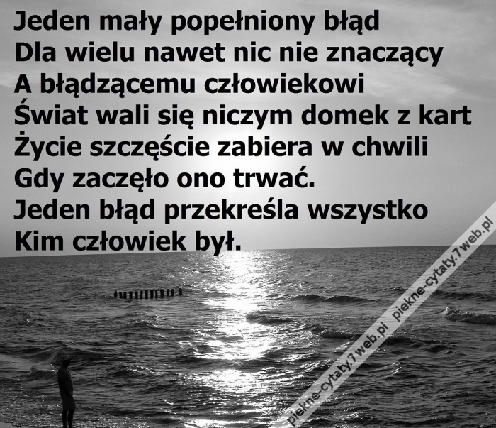 Jeden błąd.