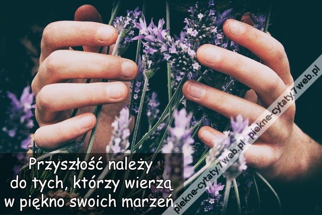 Przyszłość należy do tych, którzy wierzą w piękno swoich marzeń.