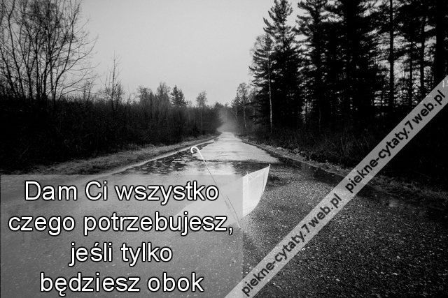 Dam Ci wszystko czego potrzebujesz, jeśli tylko będziesz obok