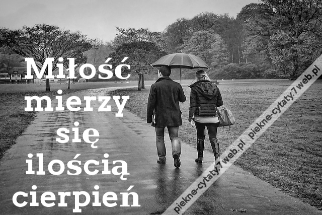 Miłość mierzy się ilością cierpień