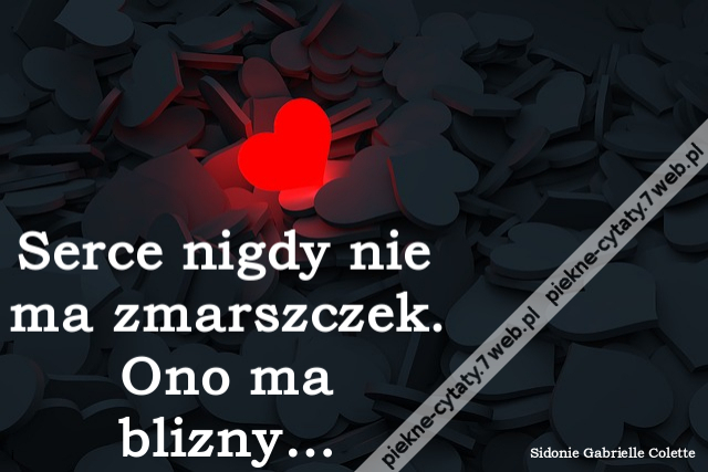 Serce nigdy nie ma zmarszczek. Ono ma blizny…