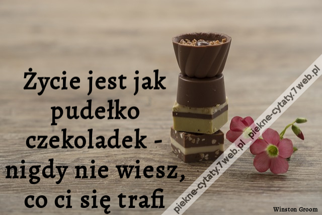 Życie jest jak pudełko czekoladek - nigdy nie wiesz, co ci się trafi.