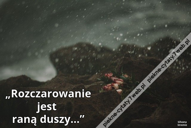 „Rozczarowanie jest raną duszy...”