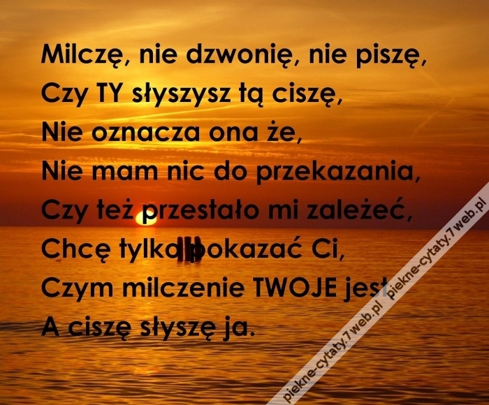 Cisza.