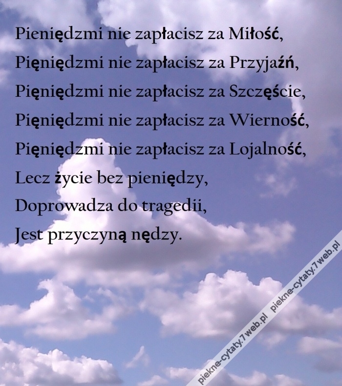 Pieniądze.