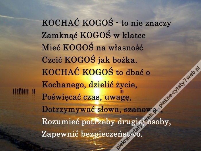 Kochać KOGOŚ.