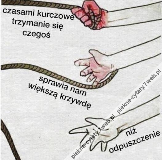 Czasami kurczowe trzymanie się czegoś ...